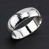 chunky hammered silver bangle