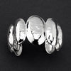 chunky hammered silver luxe cuff bracelet