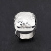 chunky hammered silver square top ring