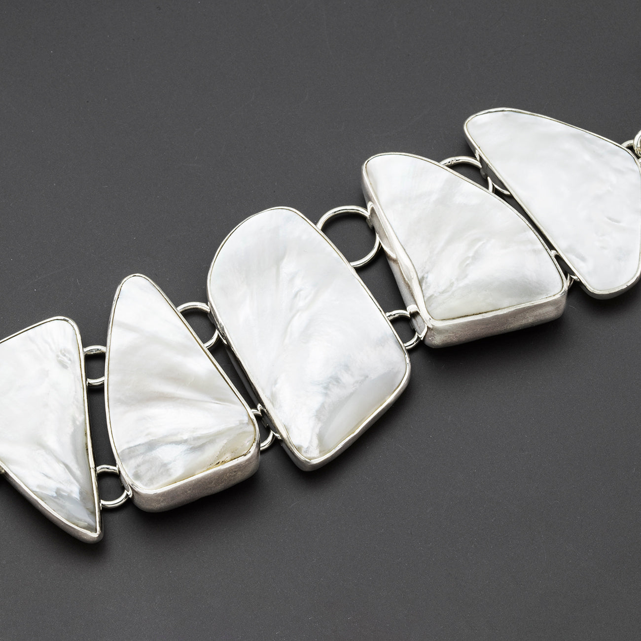 chunky mother of pearl bracelet