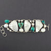 chunky pearl and turquoise stone bracelet