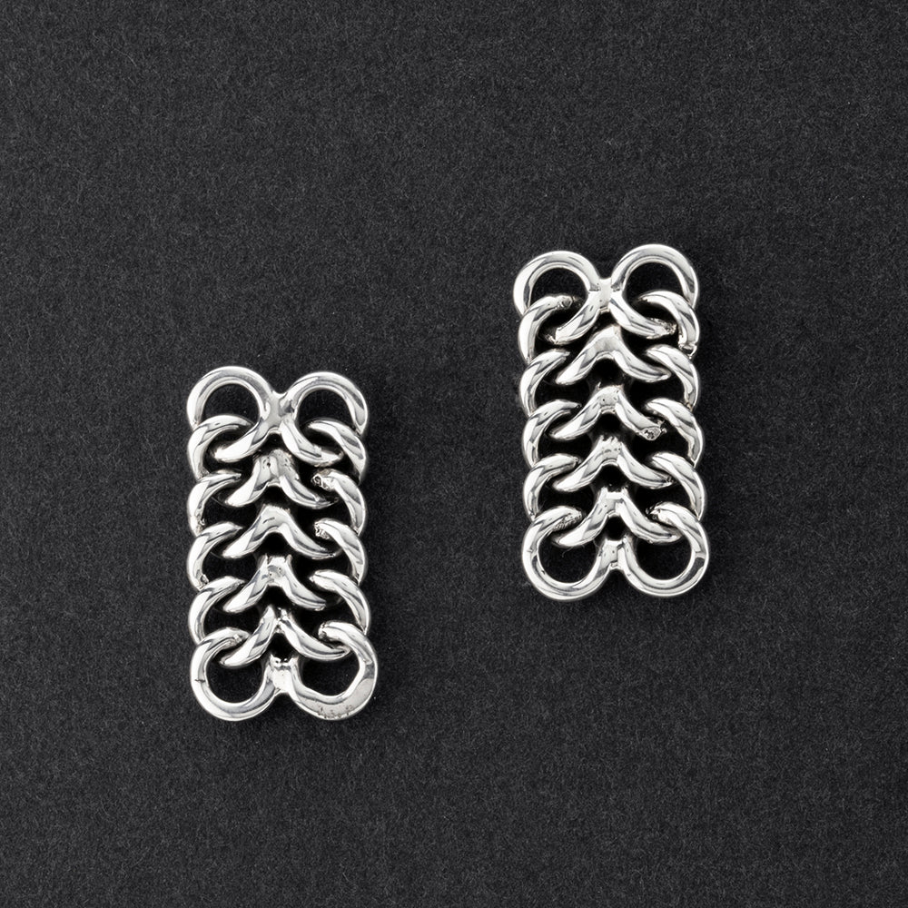 chunky sterling silver chain earrings