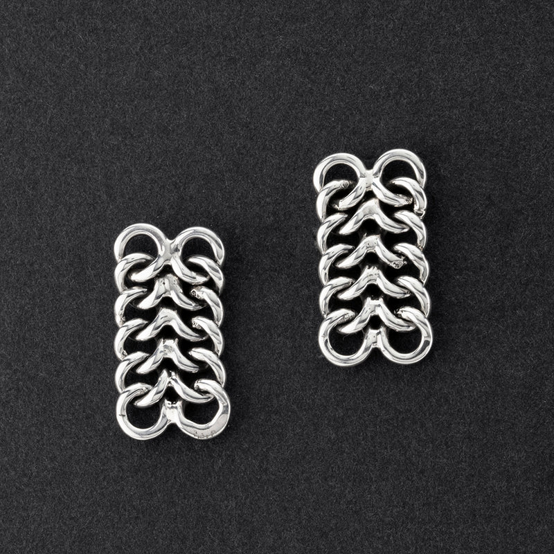 chunky sterling silver chain earrings