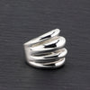chunky sterling silver four band ring