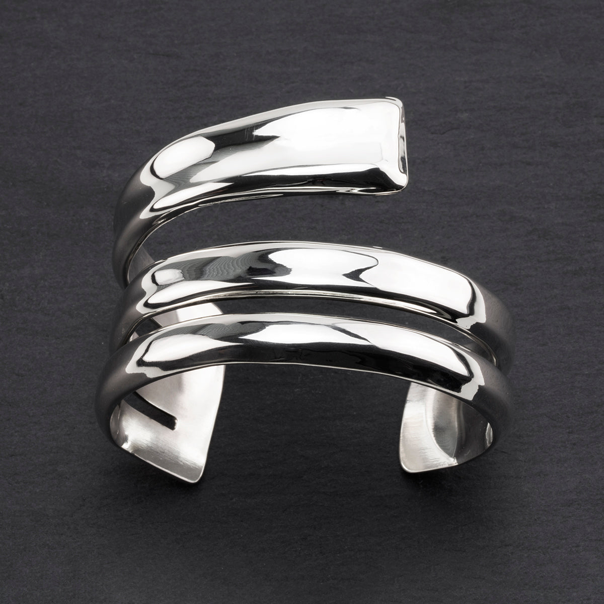 chunky sterling silver statement cuff bracelet