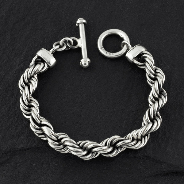 Sterling silver twisted rope bracelet outlet
