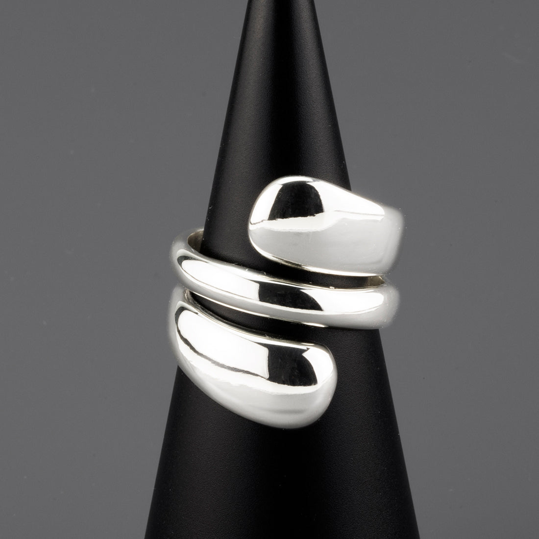 chunky wraparound sterling silver ring
