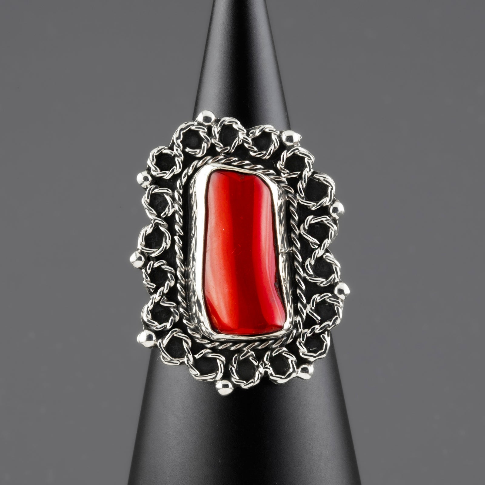 Flamenca Red Coral Ring
