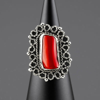 Flamenca Red Coral Ring