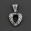 corazon alado Mexican silver pendant