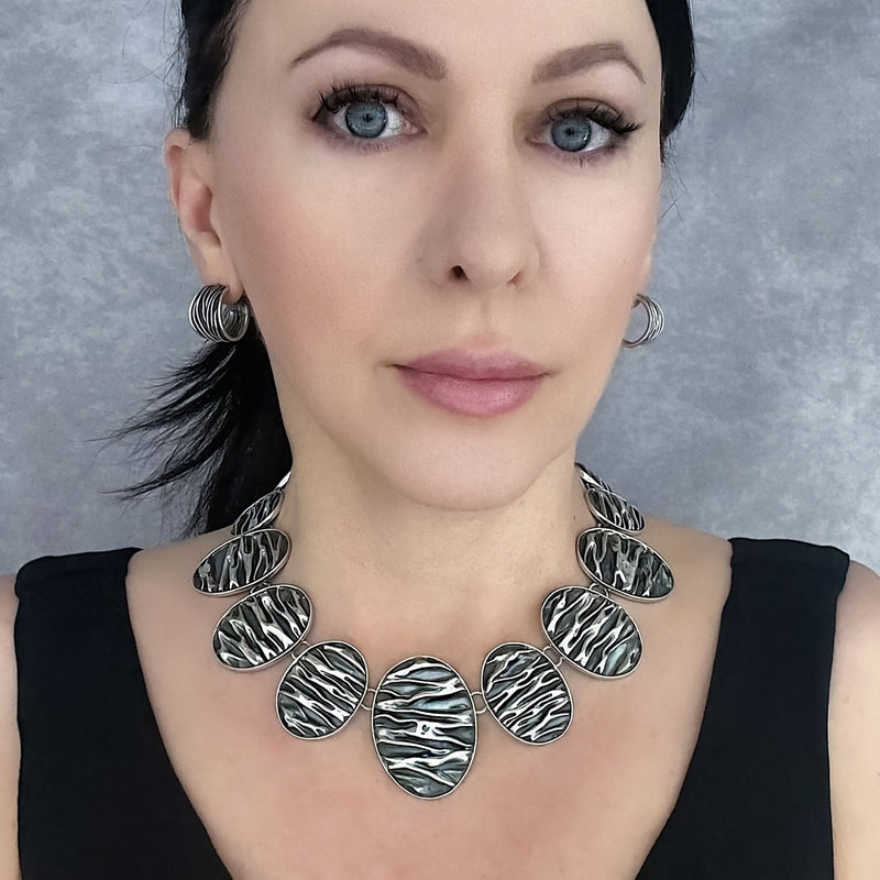 sculptura Taxco silver necklace