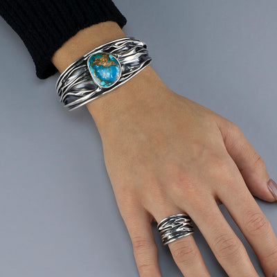 Rustic Charm Turquoise Cuff Bracelet