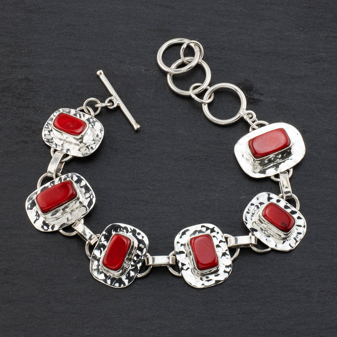 crimson alchemy red coral bracelet