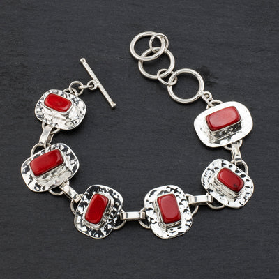 crimson alchemy red coral bracelet