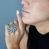 Sterling Silver Enigma Statement Ring