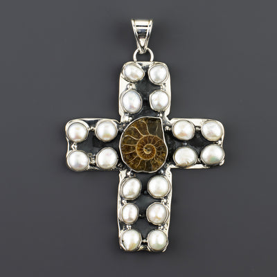 Fossil Cross Statement Pendant