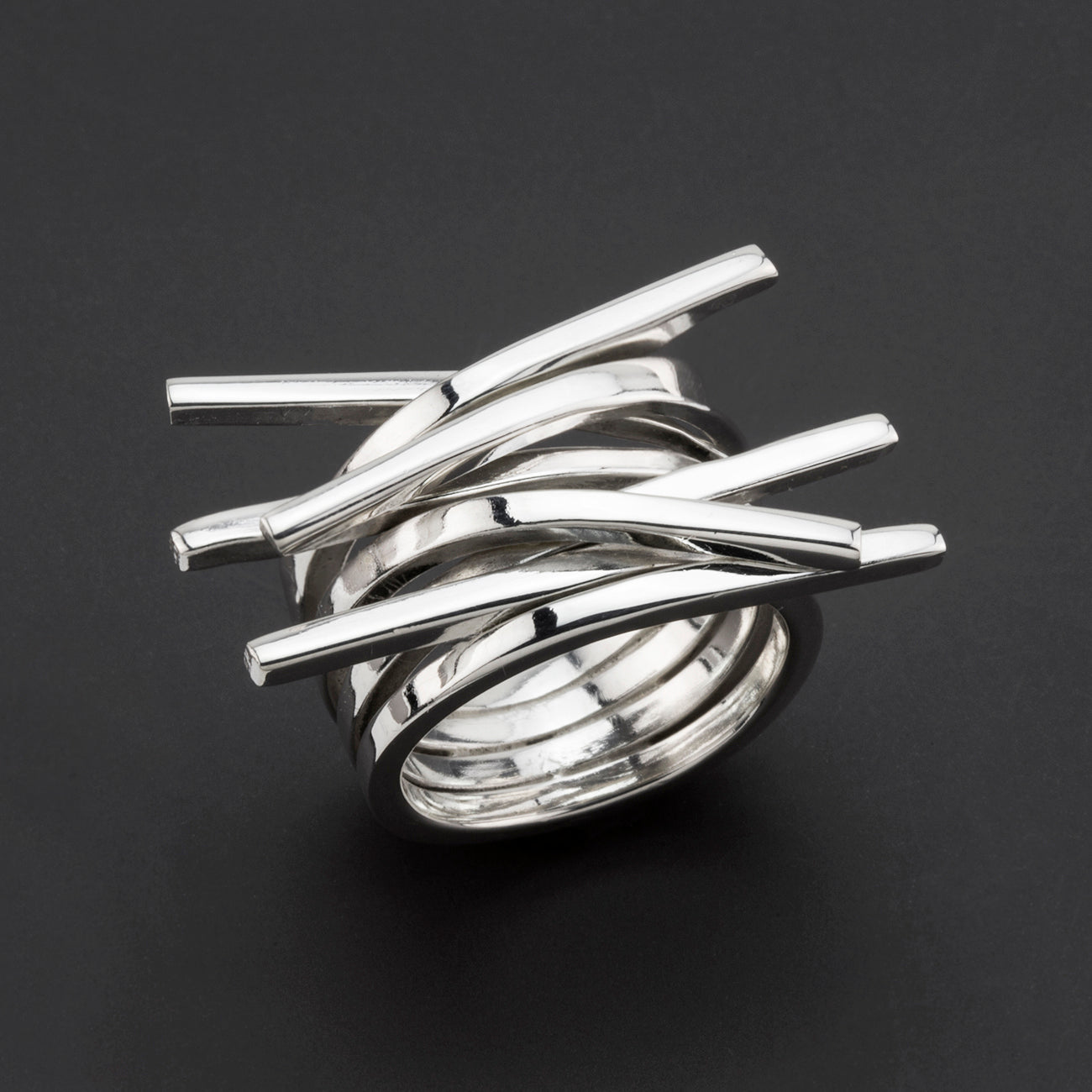 croswire sterling silver statement ring