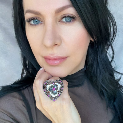 Heartfire Artisan Silver Ring