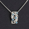 dainty sterling silver and blue topaz necklace