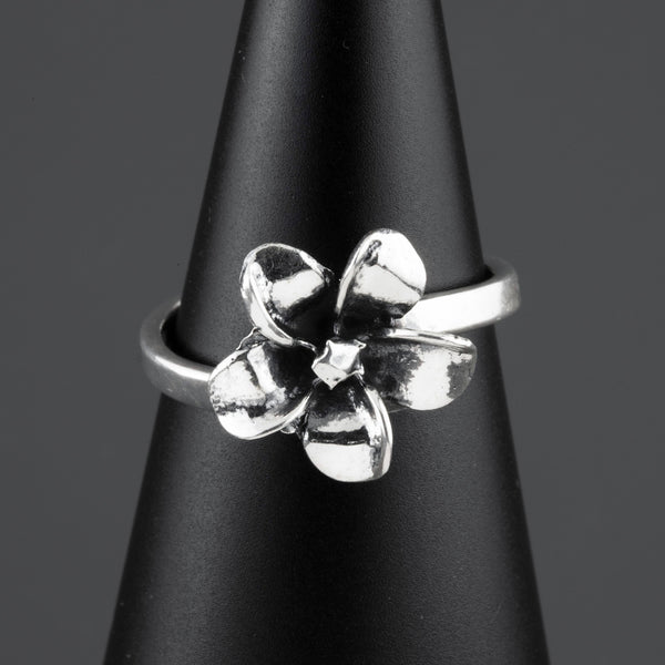 Sterling Silver Plumeria Flower Ring | Flower Inspired Jewelry