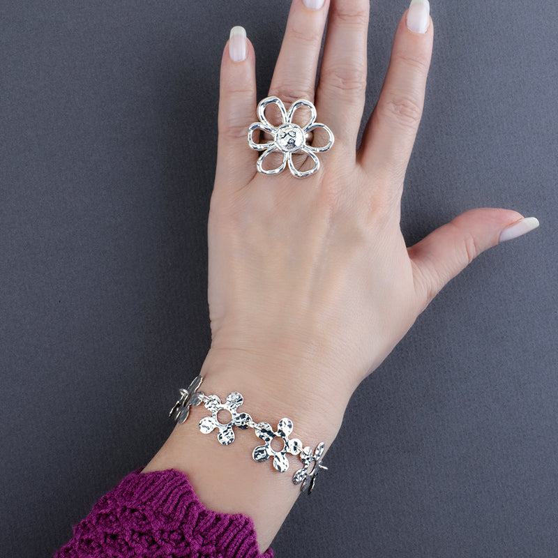 daisy sterling silver ring
