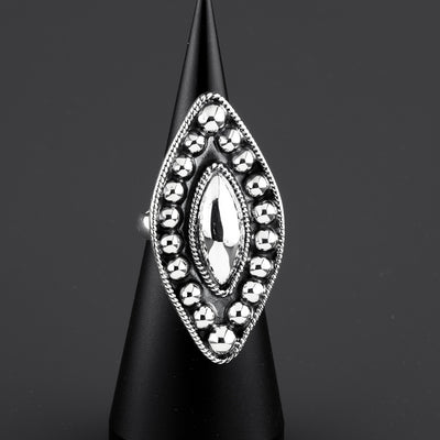 desert eye large Taxco silver ring
