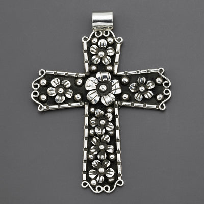 divina Mexican silver cross pendant
