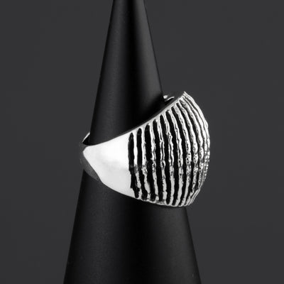 Ripple Sterling Silver Dome Ring