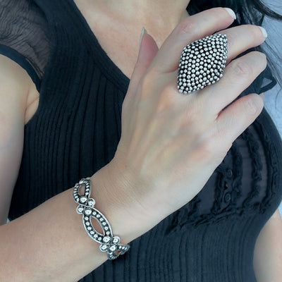 Marquise Chunky Silver Ring