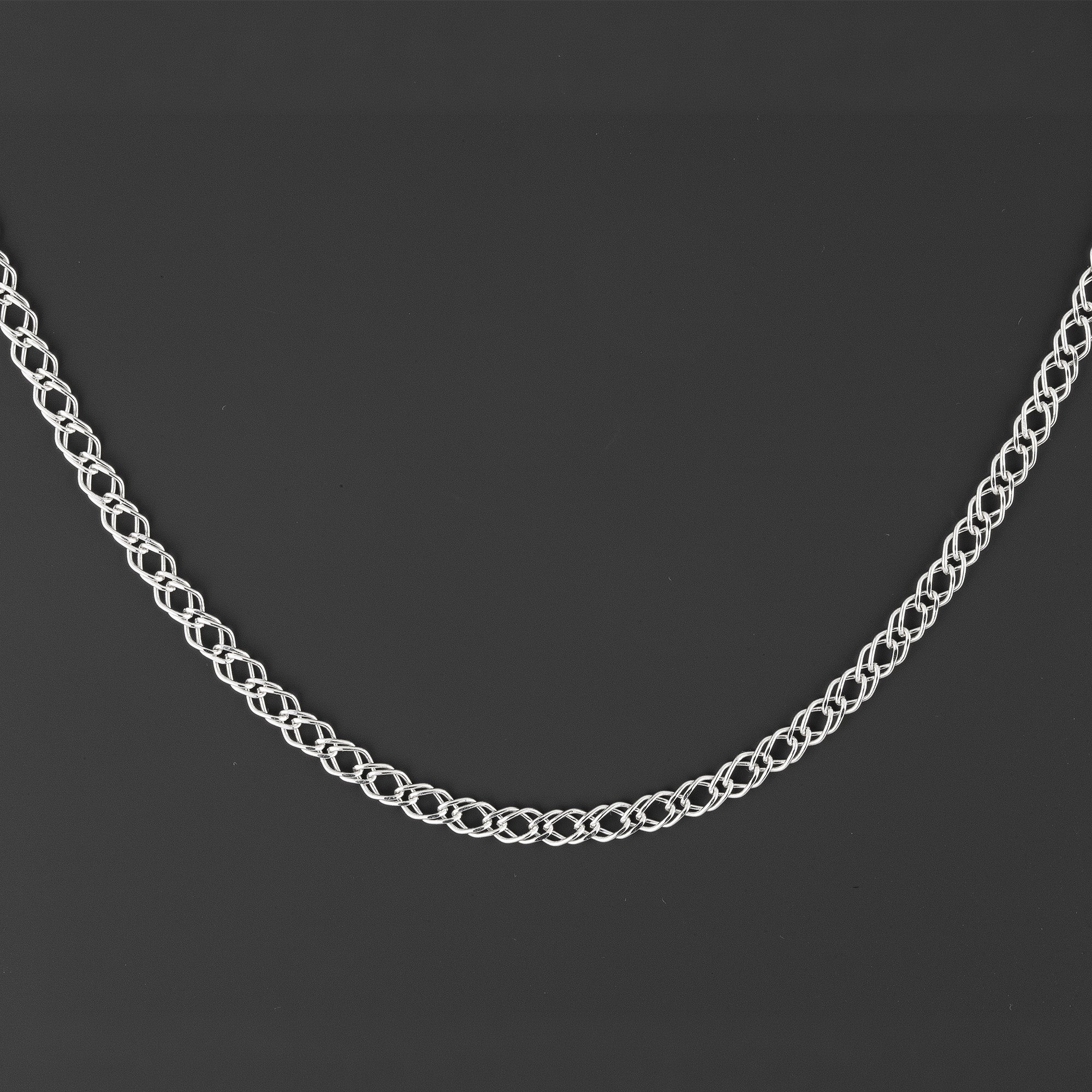 double link sterling silver chain