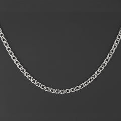 Double Link Sterling Silver Chain Necklace - Reveka Rose