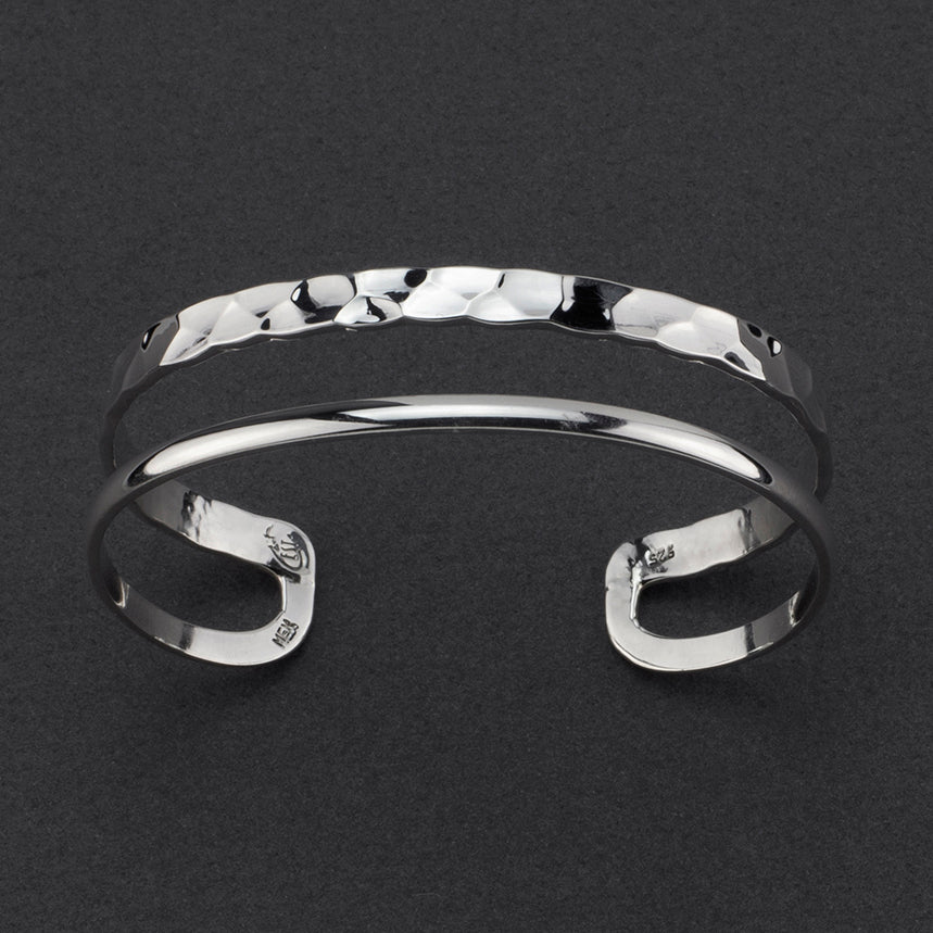 double vision sterling silver cuff bracelet