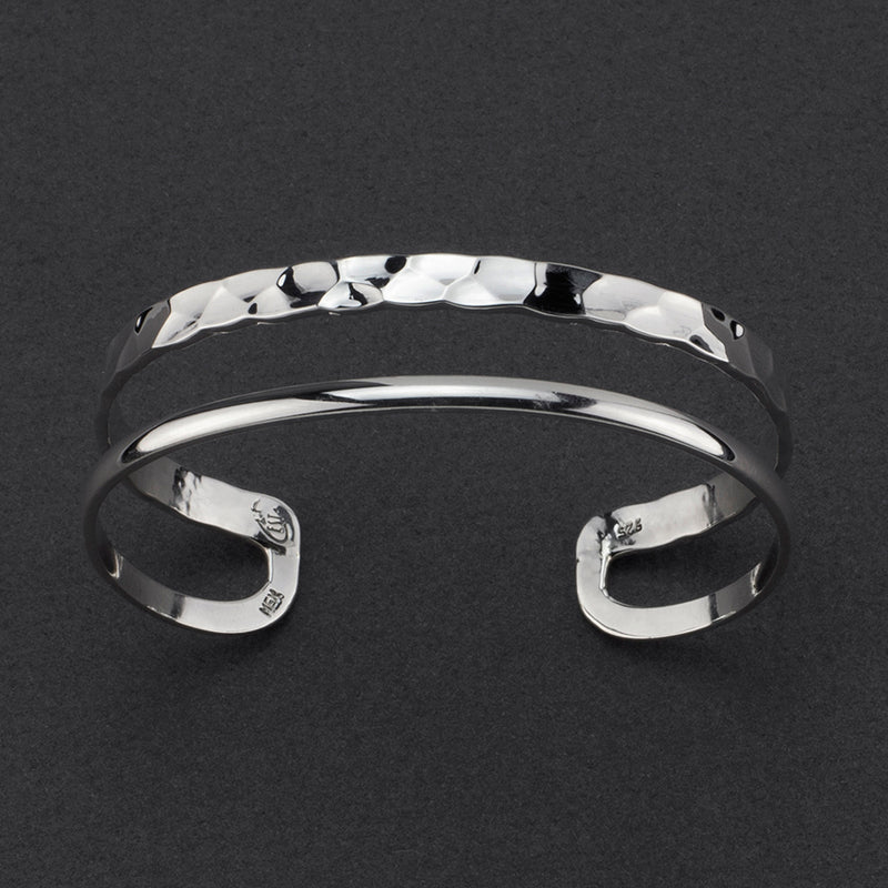 double vision sterling silver cuff bracelet