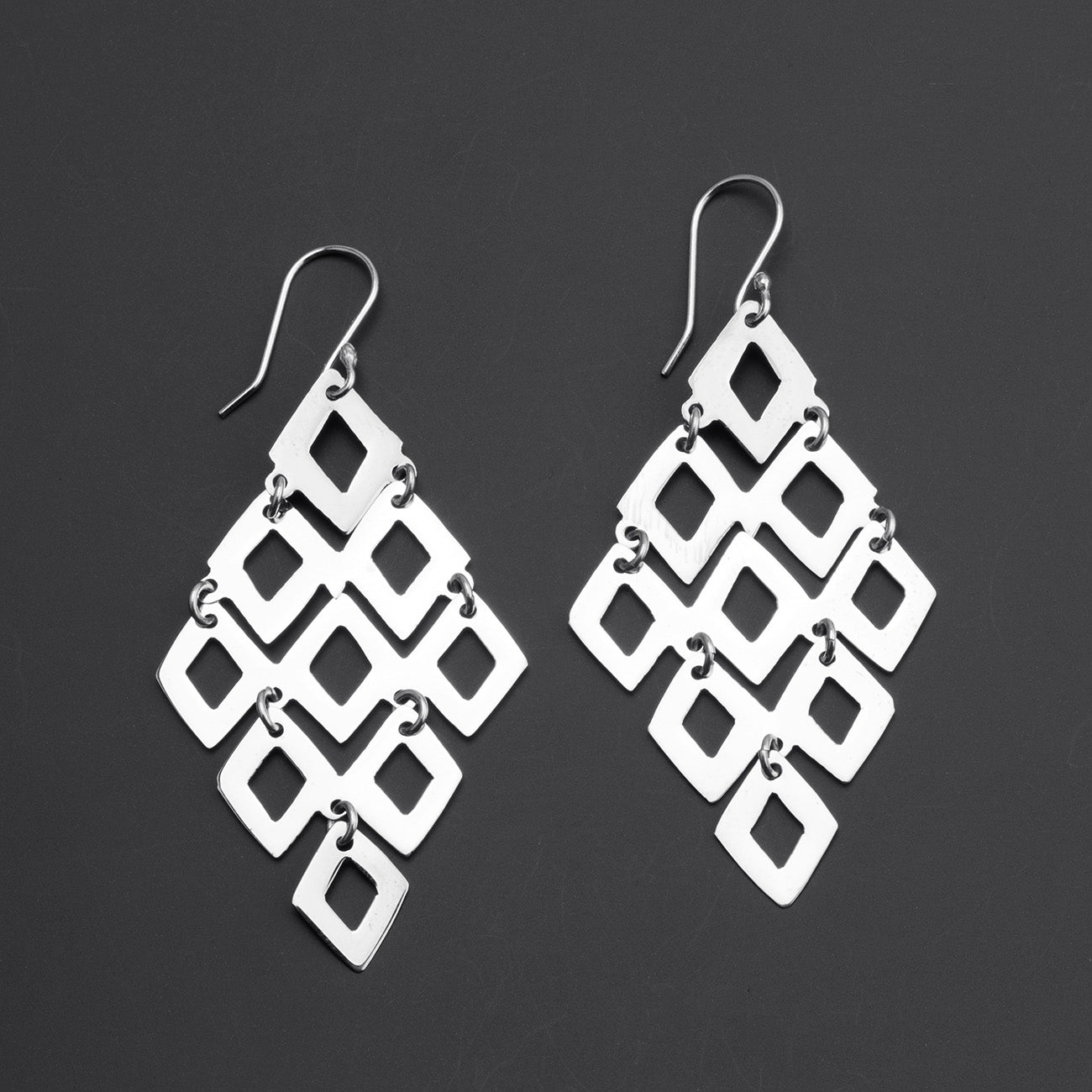 Disco Diamonds Sterling Silver Earrings