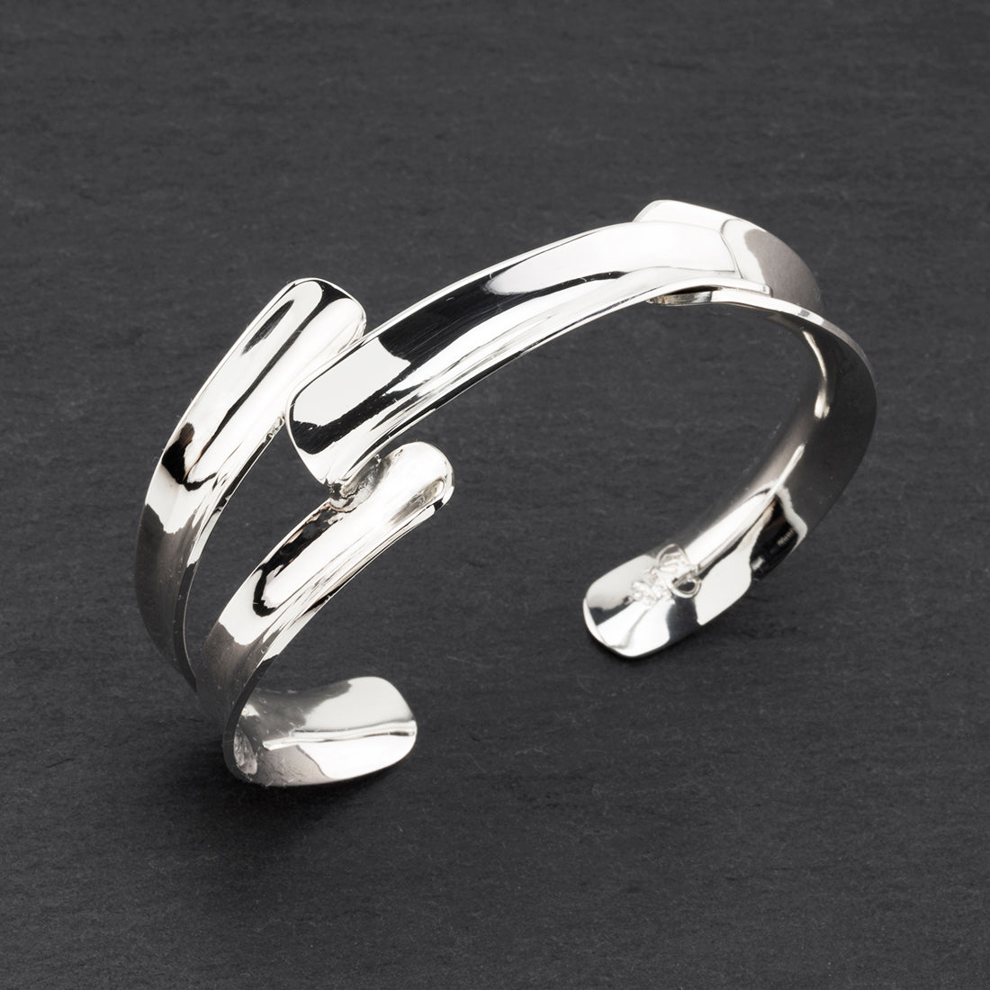 echo flow sterling silver cuff bracelet