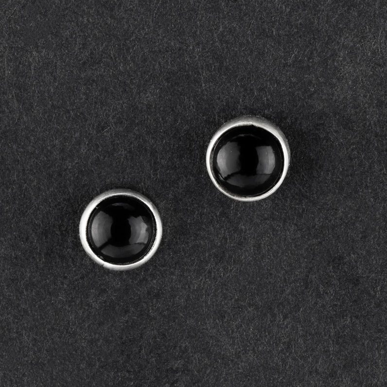 eclipse dots black onyx stud earrings
