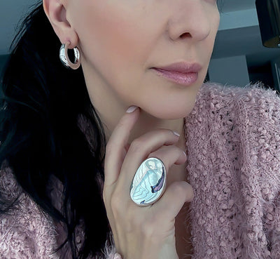 Liquid Luxe Chunky Silver Ring