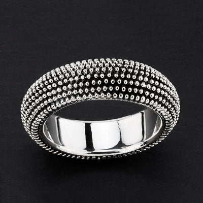 electroformed silver beaded bangle