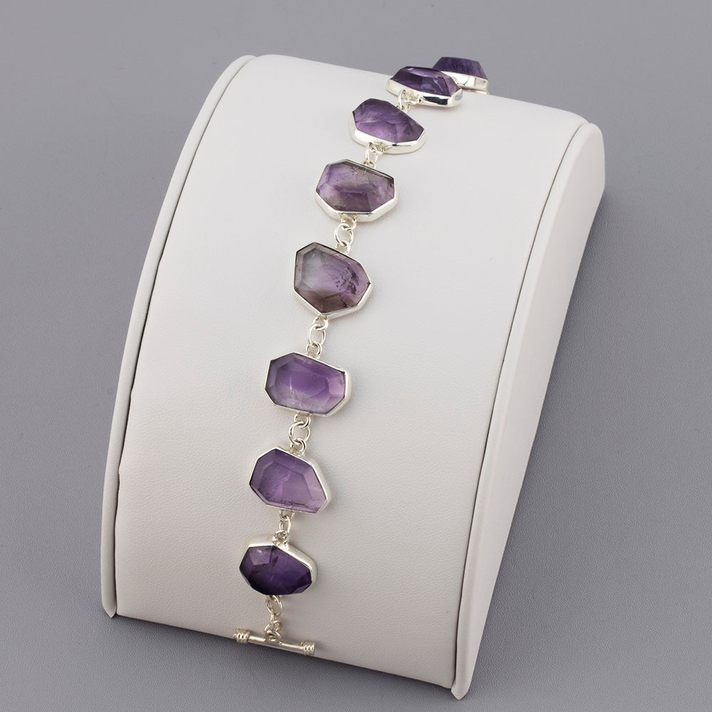 faceted amethyst bracelet