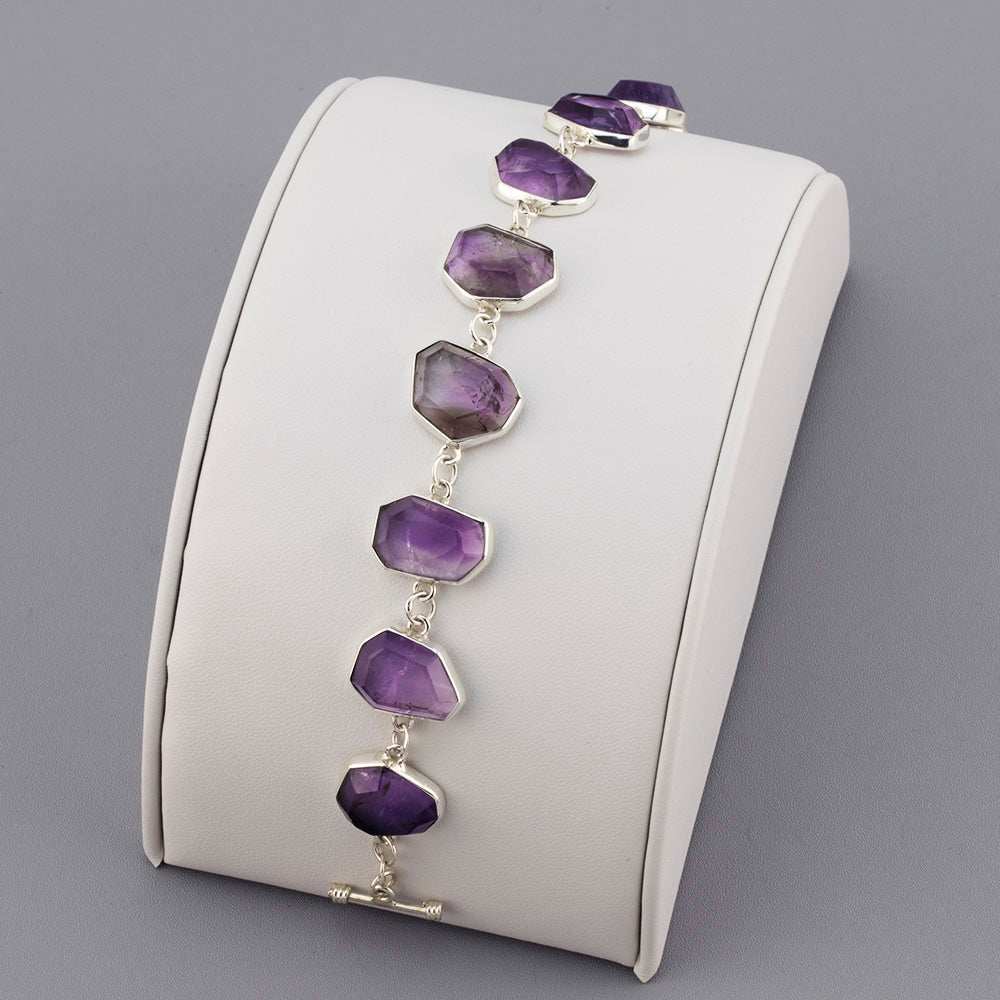 Faceted Amethyst Bracelet
