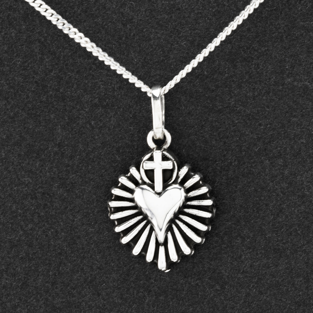faith and devotion sacred heart pendant  necklace