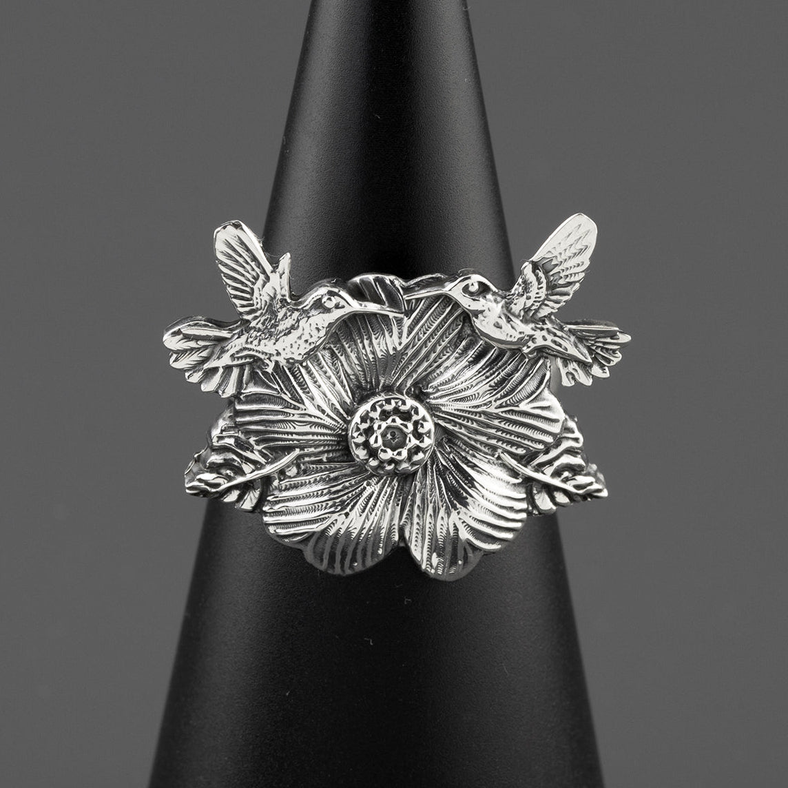 flor de vida Mexican silver ring