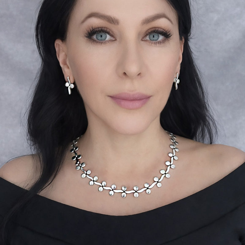 Floral Harmony Sterling Silver 3 Piece Set