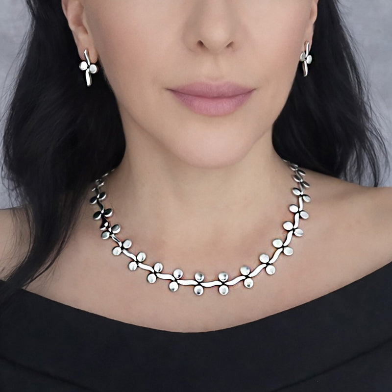 Floral Harmony Sterling Silver 3 Piece Set