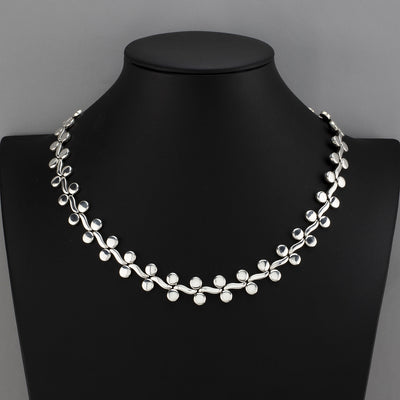 floral harmony sterling silver necklace earrings and bracelet set