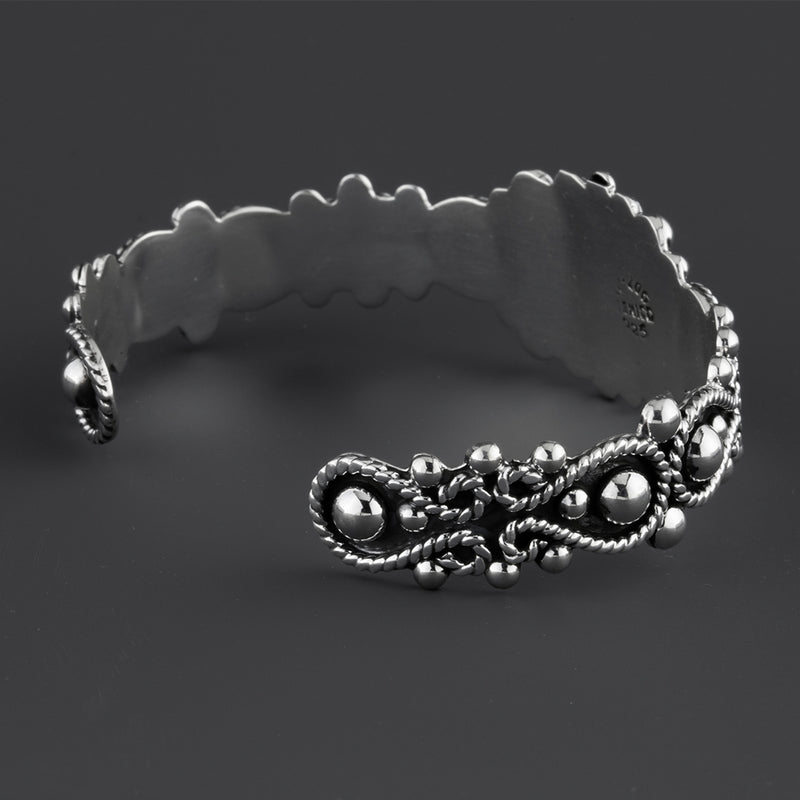 flower Taxco cuff bracelet