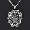 flower power sugar skull pendant
