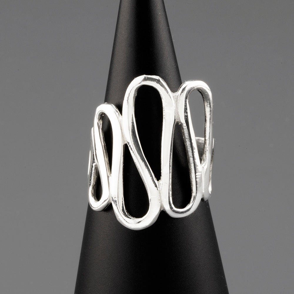 freeform sterling silver ring