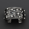 galactic tide Taxco silver cuff bracelet