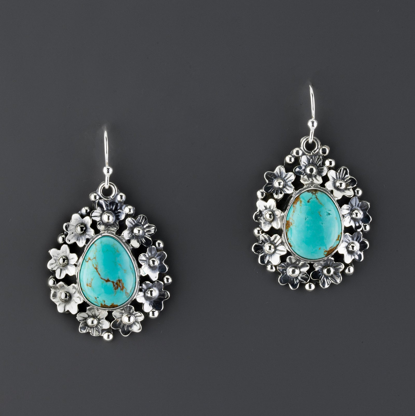 garden spirit handmade turquoise earrings